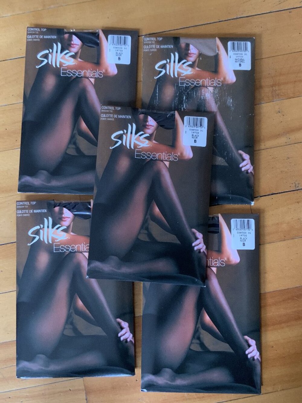 Silks Essentials Control Top Pantyhose. 5 Pairs NEW